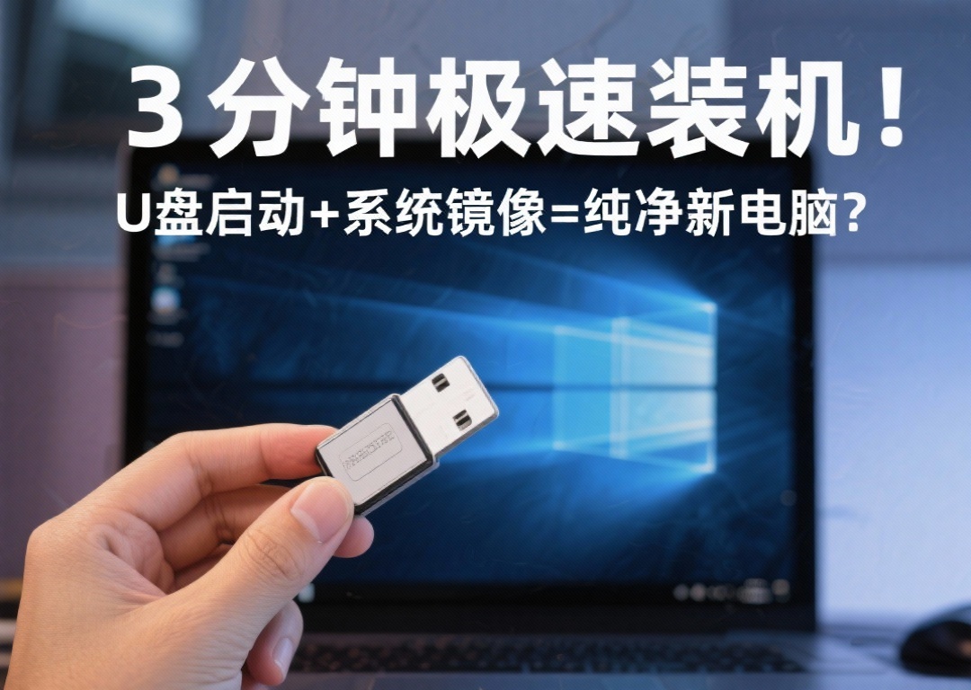 3分钟极速装机！U盘启动+系统镜像=纯净新电脑？